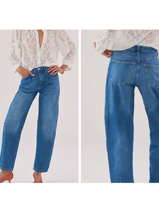 Pilcro Denim - Pilcro The Breaker Blue Flare & Wide Leg barrel Jeans 31 great condition